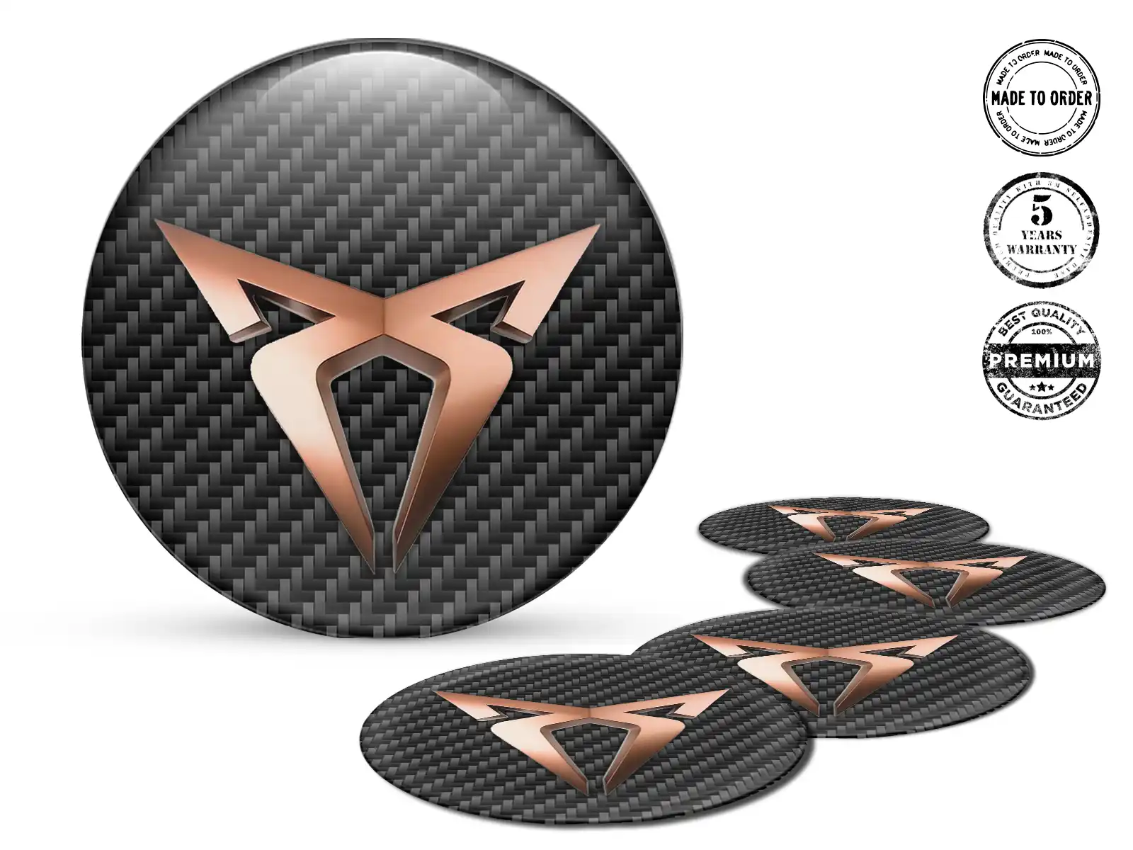Seat Cupra Dekoration für Räder Hochwertige Harzlabels